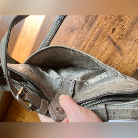 Frye Gray Leather Over the Shoulder bag - Picture 4 of 7